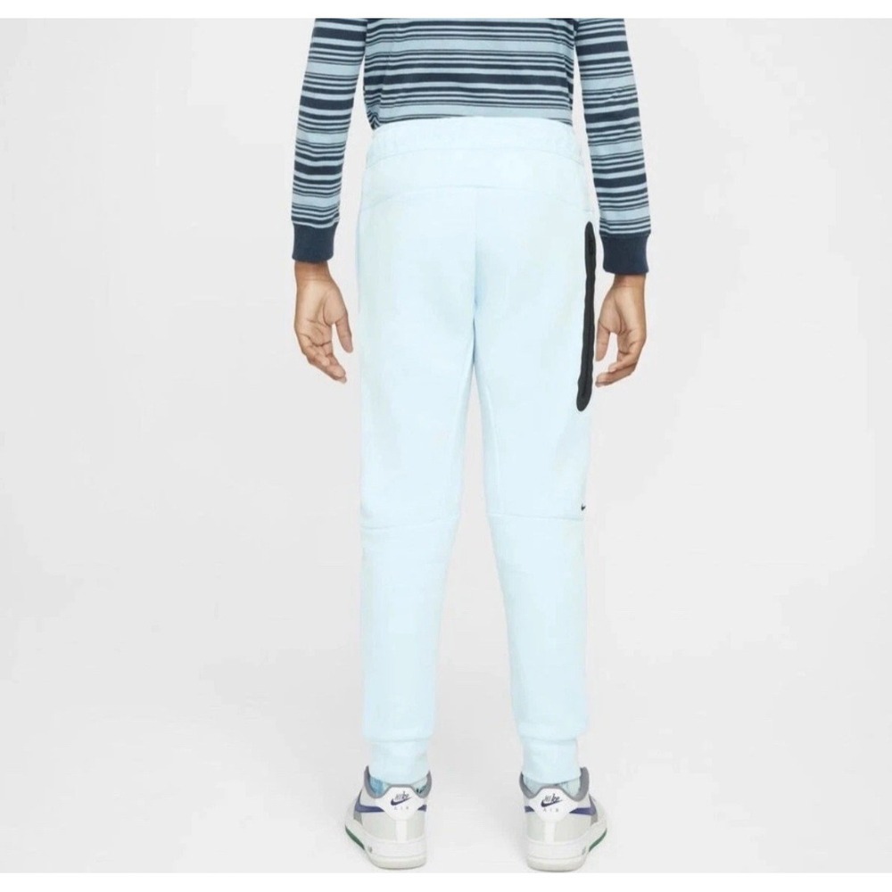 Nike Sportswear Tech Fleece Big Kids Tapered Joggers Light Blue CU9213-490 - Picture 2 of 7